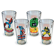 Marvel Comics Heroes Pint Glass 4-Pack